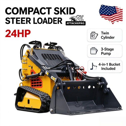 24hp mini skid - steer, wheeled