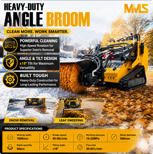 Compact angle broom sweeper - angle,